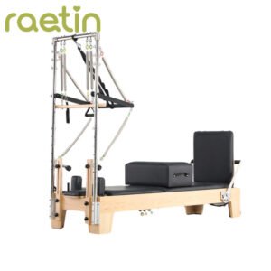 Half-high frame maple wood Adjustable multi-angle foot bar For Pilates studios